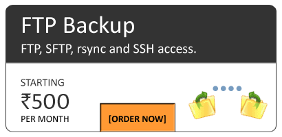 Online FTP Backup with FTP, SFTP, rsync and SSH access